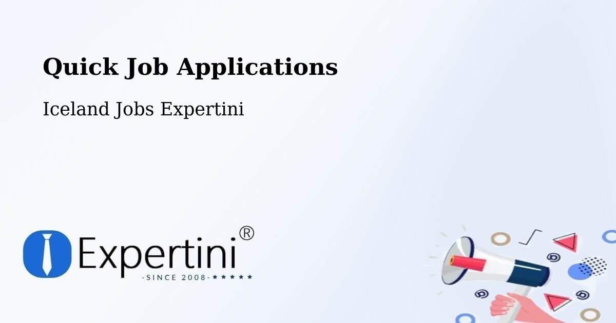 Quick Apply Feature – Vogar - Iceland Jobs Expertini